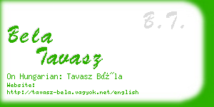 bela tavasz business card